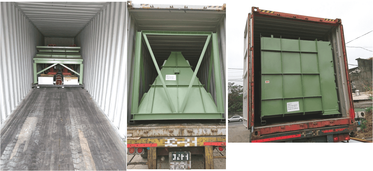 Container Loading and shipping to the site