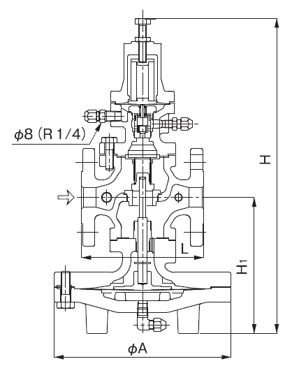 YOSHITAKE -一次壓力調節閥尺寸 GPR-2000 法蘭型