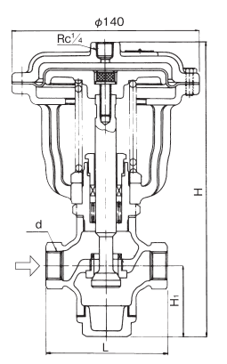 YOSHITAKE -膜片型氣動閥尺寸- PD -1 系列