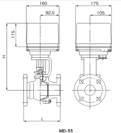 YOSHITAKE -電動閥尺寸- MD-55 系列